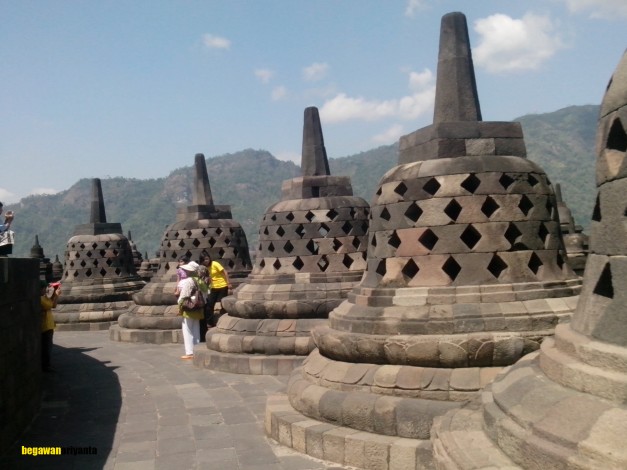 1st stage arupadathu in borobudur temple, Magelang, Central Java, Indonesia.